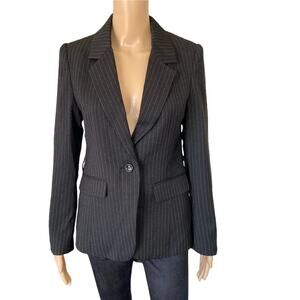 Anthropologie See U Soon Pinstriped Blazer Size S